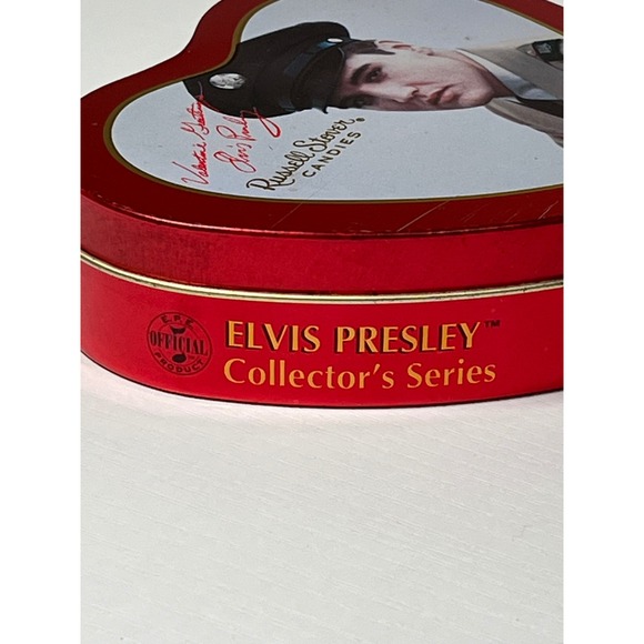 Elvis Presley Vintage Russell Stover Heart Valentine Tin Army Uniform 1997 - Picture 6 of 7